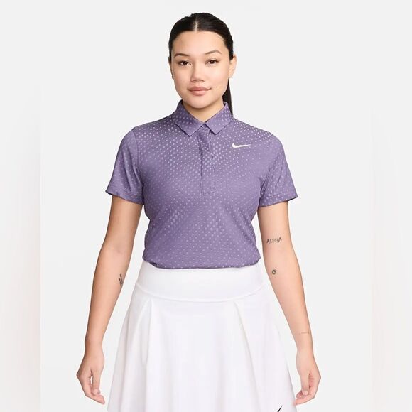Nike Golf Polo DriFit ADV  Tour Jacquard Purple - Picture 1 of 12